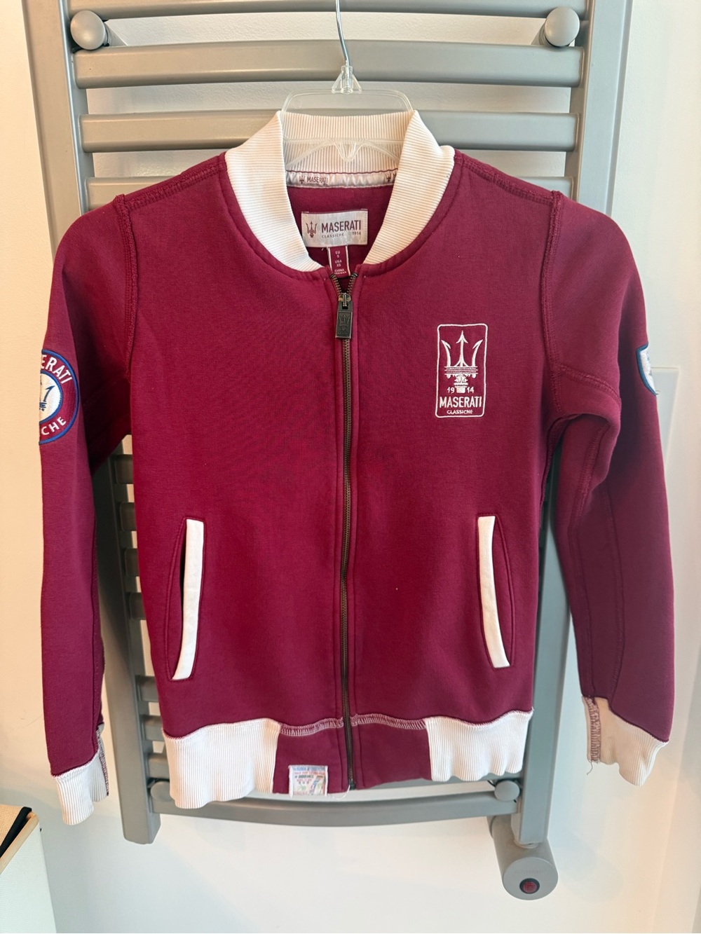Kids' Burgundy Zip-Up Sweatshirt